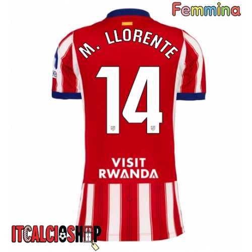Atletico Madrid Marcos Llorente #14 Prima Maglia Femmina 2026-27 Manica Corta